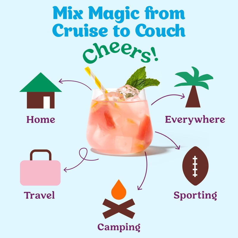 Craftmix Variety Pack Cocktail & Mocktail Drink Mixer, Skinny Mixes - Water Flavoring Packets - Made With Real Fruit - Vegan Low-Carb, Low-Sugar, Non-GMO, Dairy Free, Gluten Free, 12 Pack - Image 5
